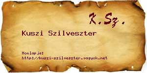 Kuszi Szilveszter névjegykártya